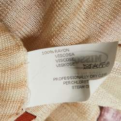 Pre Owned Missoni Cream Patterned Knit Mini Dress S