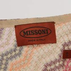 Pre Owned Missoni Multicolor Patterned Lurex Knit Drawstring Jumpsuit S