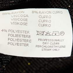 Pre Owned Missoni Multicolor Striped Lurex Knit Belted Top & Skirt Set M