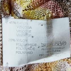 Pre Owned Missoni Multicolor Patterned Knit Wrap Effect Top S