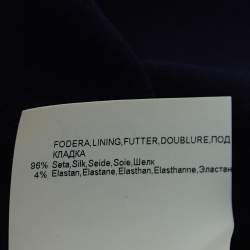 Pre Owned Missoni Navy Blue Striped Lurex Knit One Shoulder Maxi Dress L