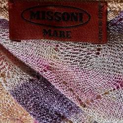 Pre Owned Missoni Mare Multicolor Lurex Knit Cover Up Tunic L
