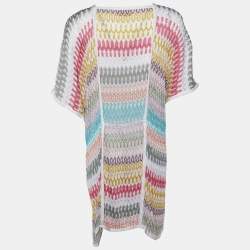 Pre Owned Missoni Mare Multicolor Textured Knit Cover Up Dress L
