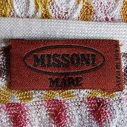 Pre Owned Missoni Mare Multicolor Textured Knit Cover Up Dress L