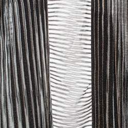 Pre Owned Missoni Black/White Lurex Knit Open Cardigan M