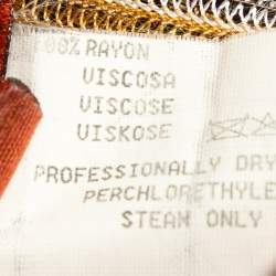 Pre Owned Missoni Multicolor Striped Knit Fringed Open-Front Long Cardigan M