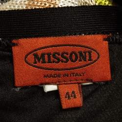 Pre Owned Missoni Multicolor Patterned Sequined Knit Maxi Dress M