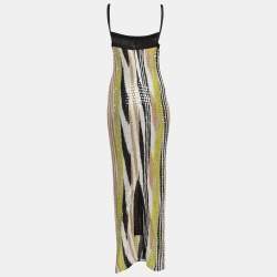 Pre Owned Missoni Multicolor Patterned Sequined Knit Maxi Dress M