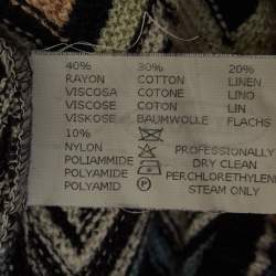 Pre Owned Missoni Multicolor Chevron Knit V-Neck Sweater XXL