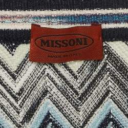 Pre Owned Missoni Multicolor Chevron Knit V-Neck Sweater XXL