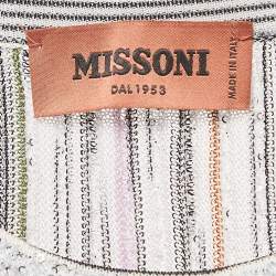 Pre Owned Missoni Multicolor Sequin Embellished Stripe Knitted Mini Dress S