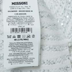 Missoni White Sequined Knit Cardigan IT 46