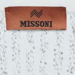 Missoni White Sequined Knit Cardigan IT 46