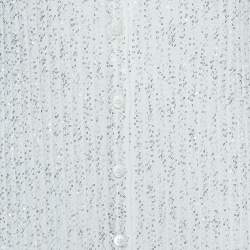 Pre Owned Missoni White Sequined Knit Midi Dress IT 44