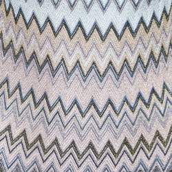 Pre Owned Missoni Multicolor Chevron Lurex Knit Cowl Neck Midi Dress M