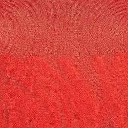 Pre Owned Missoni Red Patterned Wool Blend Knit Mini Dress S