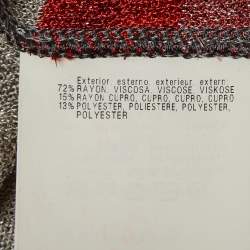 Pre Owned Missoni Multicolor Patterned Lurex Knit Asymmetric Top M