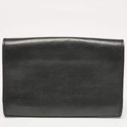 Pre Owned Missoni Black Leather Mini Envelope Shoulder Bag