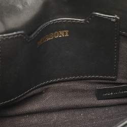 Pre Owned Missoni Black Leather Mini Envelope Shoulder Bag