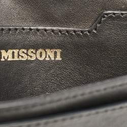 Pre Owned Missoni Black Leather Mini Envelope Shoulder Bag
