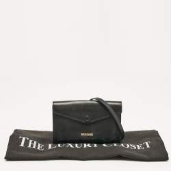 Pre Owned Missoni Black Leather Mini Envelope Shoulder Bag