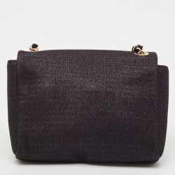 Pre Owned Missoni Black Fabric Logo Flap Shoulder Bag