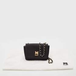 Pre Owned Missoni Black Fabric Logo Flap Shoulder Bag