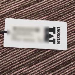 Missoni Multicolor Lurex Fabric Stripe Chain Clutch