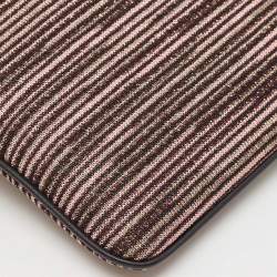 Missoni Multicolor Lurex Fabric Stripe Chain Clutch