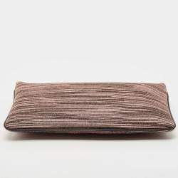 Missoni Multicolor Lurex Fabric Stripe Chain Clutch