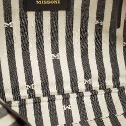 Missoni Multicolor Lurex Fabric Stripe Chain Clutch
