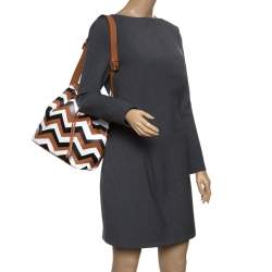 Pre Owned Missoni Brown/Multicolor Printed Bucket Bag