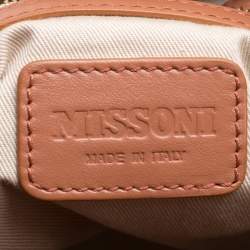 Pre Owned Missoni Brown/Multicolor Printed Bucket Bag