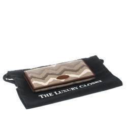Missoni Multicolor Zigzag Print Canvas Continental Wallet