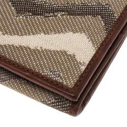 Missoni Multicolor Zigzag Print Canvas Continental Wallet