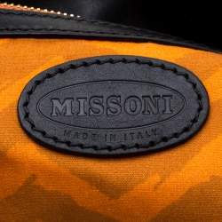 Pre Owned Missoni Multicolor Wave Printed Canvas and Leather Tote