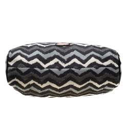 Pre Owned Missoni Multicolor Wave Printed Canvas and Leather Tote