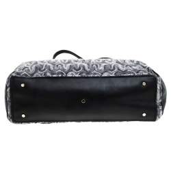 Pre Owned Missoni Grey/Back Fabric and Leather Shopper Tote