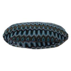 Pre Owned Missoni Green/Multicolor Fabric and Leather Weave Hobo