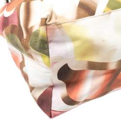 Pre Owned Missoni Multicolor Printed Canvas and Leather Tote