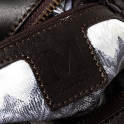 Pre Owned Missoni Multicolor Lamé Fabric and Leather Zipped Satchel