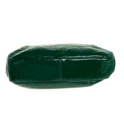 Pre Owned Missoni Green Patent Leather Kisslock Frame Clutch