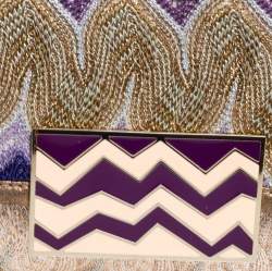 Pre Owned Missoni Multicolor Shimmering Weave Fabric Flap Shoulder Bag