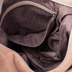 Pre Owned Missoni Beige Embroidered Suede And Leather Top Handle Bag