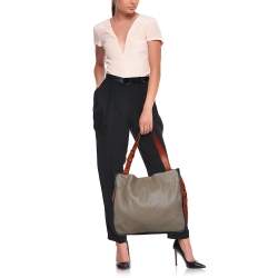 Pre Owned Missoni Tri Color Leather Tote