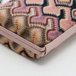 Pre Owned Missoni Multicolor Fabric and Satin Frame Chain Clutch