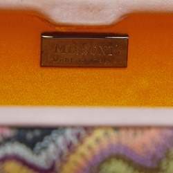 Pre Owned Missoni Multicolor Fabric and Satin Frame Chain Clutch