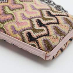 Pre Owned Missoni Multicolor Fabric and Satin Frame Chain Clutch