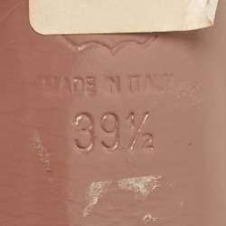 Pre Owned Missoni Brown Leather Ankle Length Boots Size 39.5