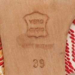 Pre Owned Missoni Multicolor Fabric and Patent Leather Bow Pumps Size 39